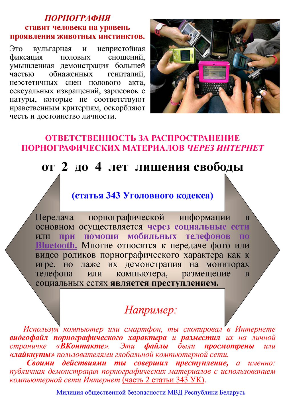 Ответственность за распространение порнографических материалов через интернет