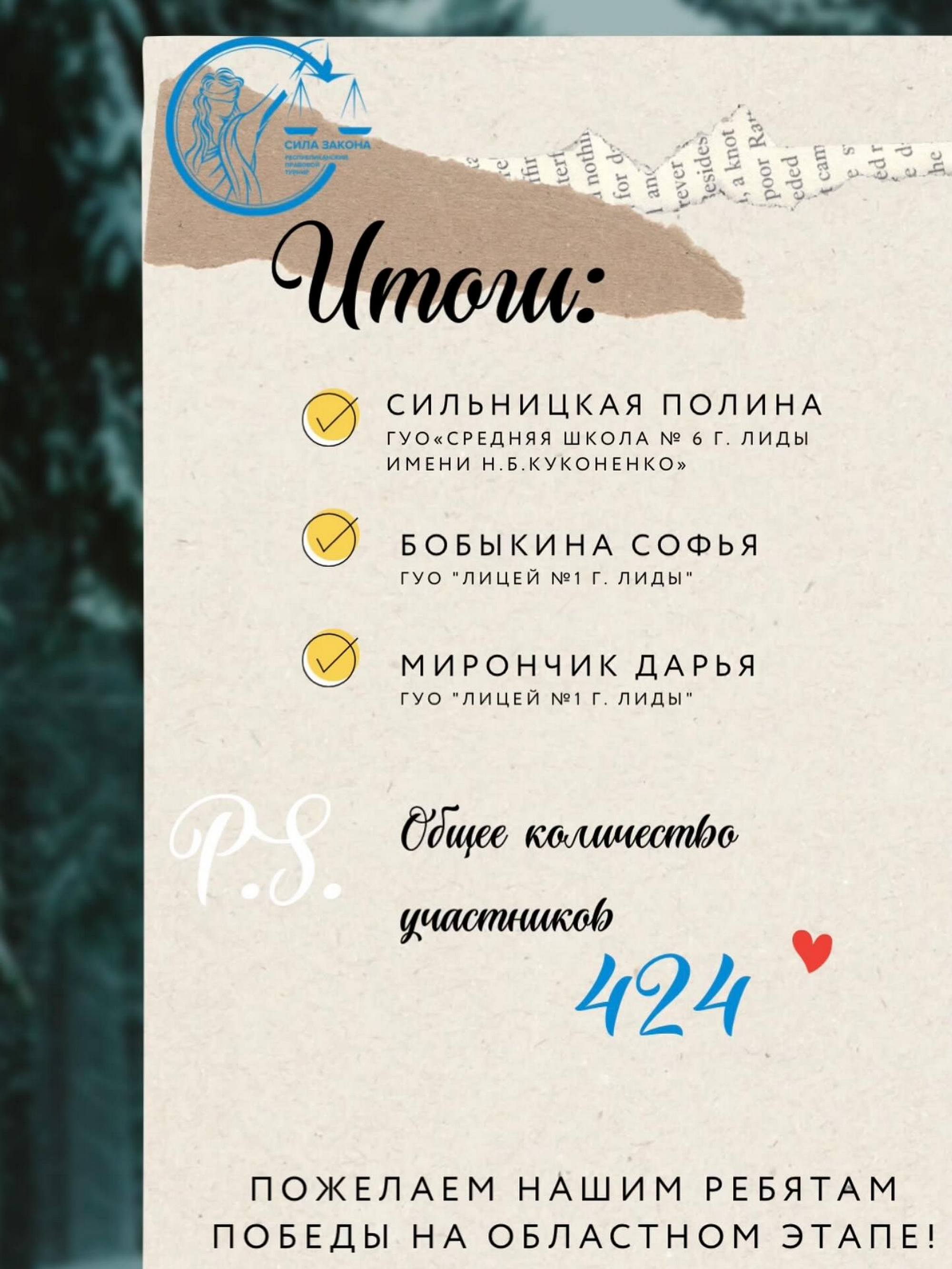 Источник фото: архив лицея №1 г. Лиды