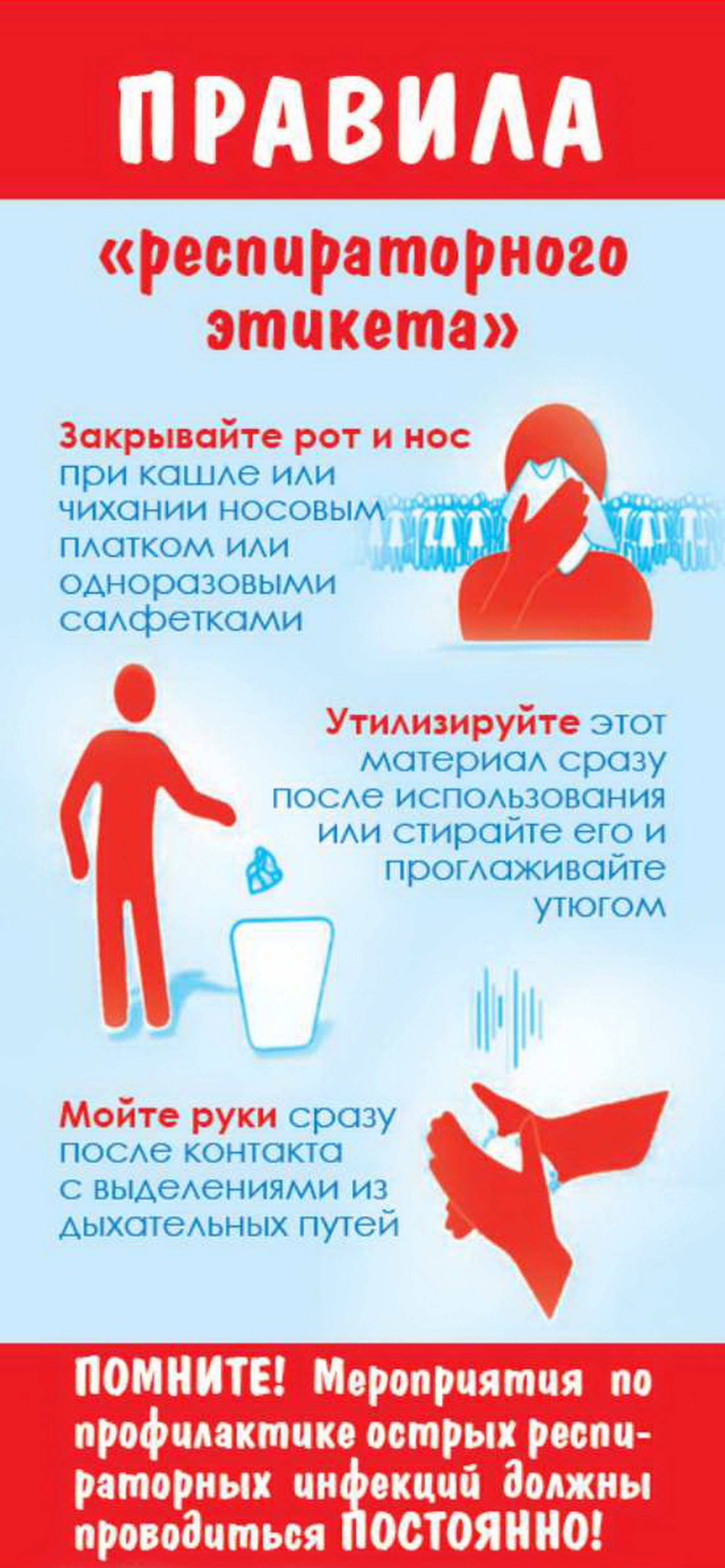 Листовка райЦГЭ "Правила респираторного этикета"