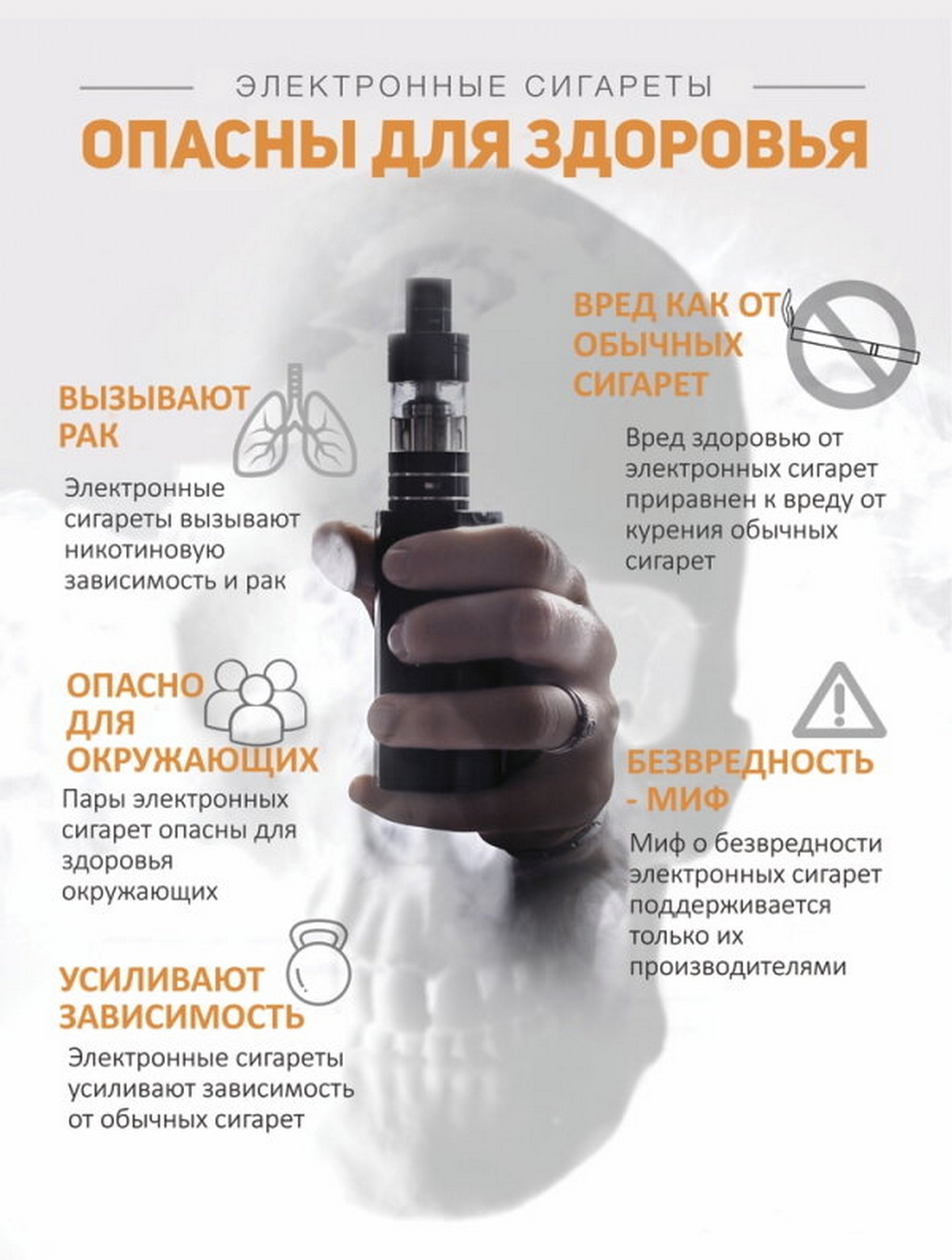 Электронные сигареты опасны для здоровья